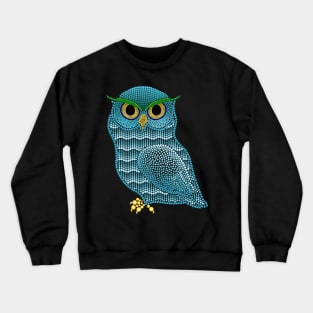 Owl - dot painting Crewneck Sweatshirt